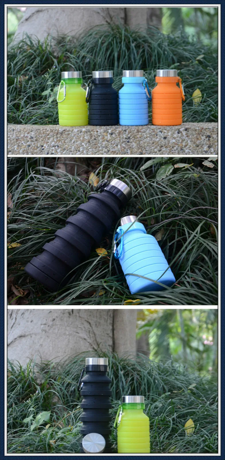 Hot Selling 550ml Kettle Water Bottle Telescopic Water Cup Jug Folding Water Bottle Outdoor Sports Large-capacity Container