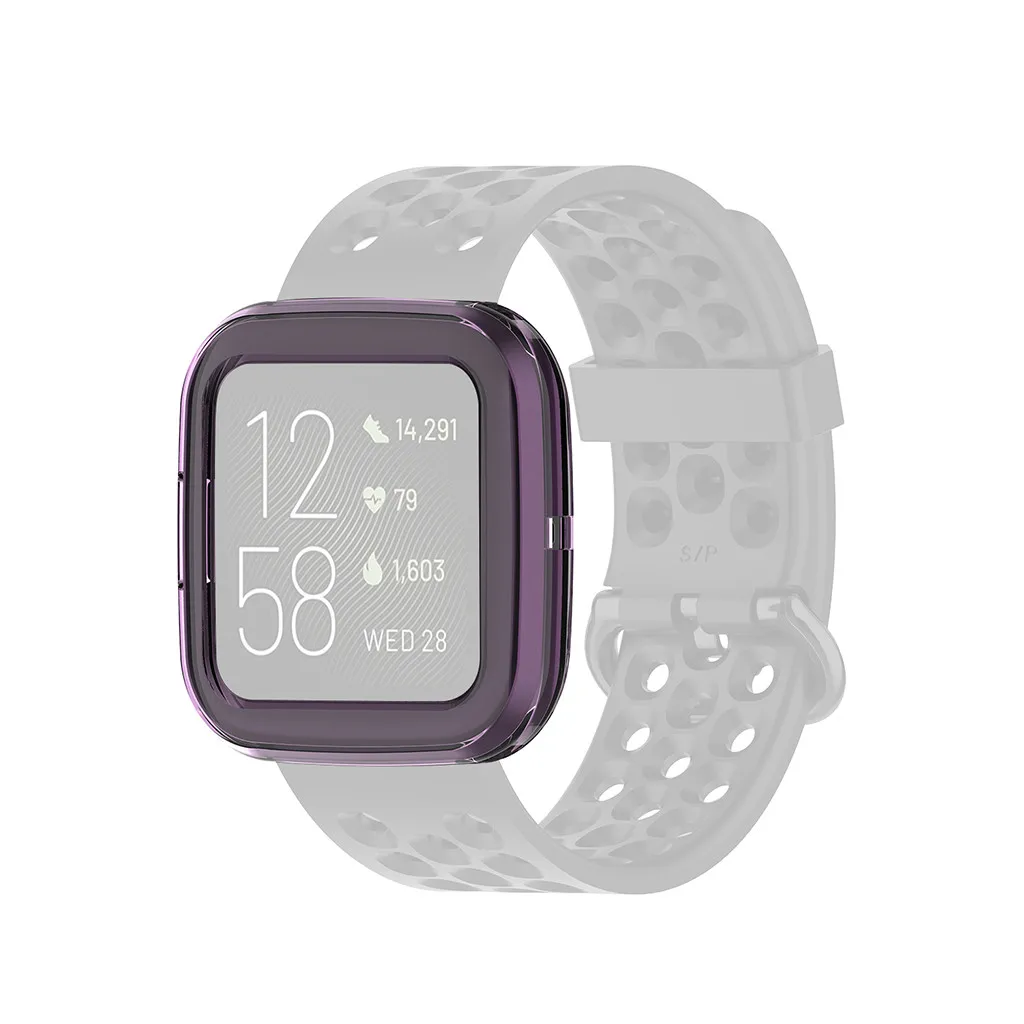Тонкий защитный экран Чехол PC Рамка защитная оболочка для Fitbit Versa 2 часы с экранным протектором чехол Чехол для часов