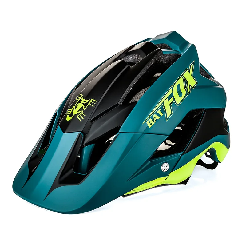 BATFOX велосипедный шлем горный темно-зеленый шлем интегрально-Формованный MTB велосипедный шлем ультралегкий велосипедный шлем Casco Ciclismo - Цвет: Dark green