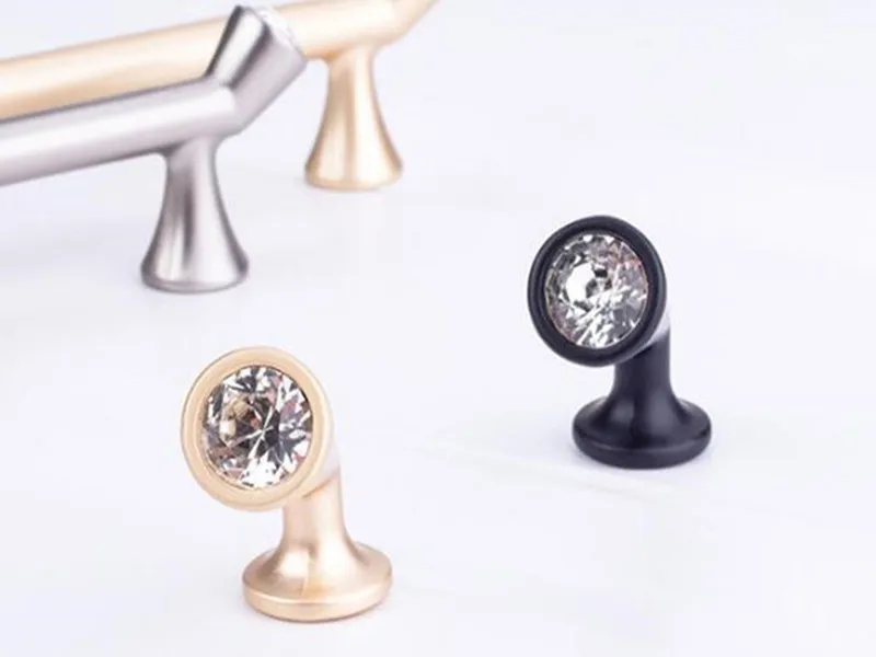 2pcs free shipping drawer handle knob Crystal Glass decorators furniture knob simple modern design Cupboard Pulls Drawer Knob Crystal Round Knob|Glass Handle for Furniture|Diamond Cupboard Pulls