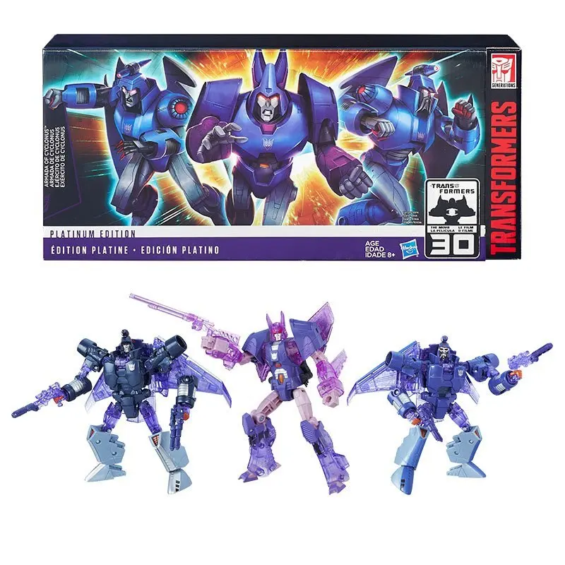 Оригинальные Трансформеры Hasbro, робот Платиновое издание, гром, набор, игрушка, плеть, циклон, развертки, команда мальчиков, робот, игрушка