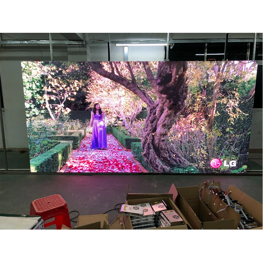 

Indoor LED Display Die casting Aluminum 500×500mm Cabinet, P3.91 SMD2121 128×128dots LED Panel For full color led pantalla