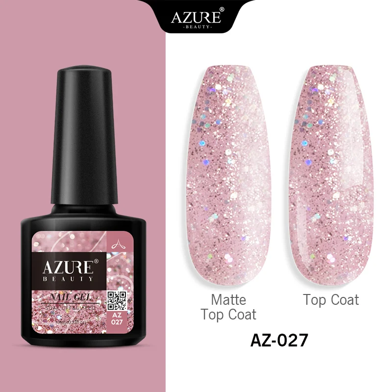 Azure beauty Гель-лак полуперманентный замачиваемый УФ/светодиодный Гель-лак розового цвета с матовым эффектом Гель-лак для нейл-арта маникюра - Цвет: AZ-027