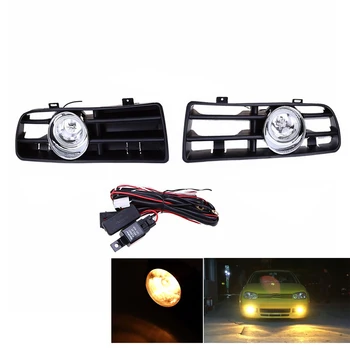 

Fog Lights Grille Bulbs Switch Wiring Harness 2Pcs Car Lights Bumper For GOLF 4 JETTA BORA MK4 TDI 1998-2005 D12
