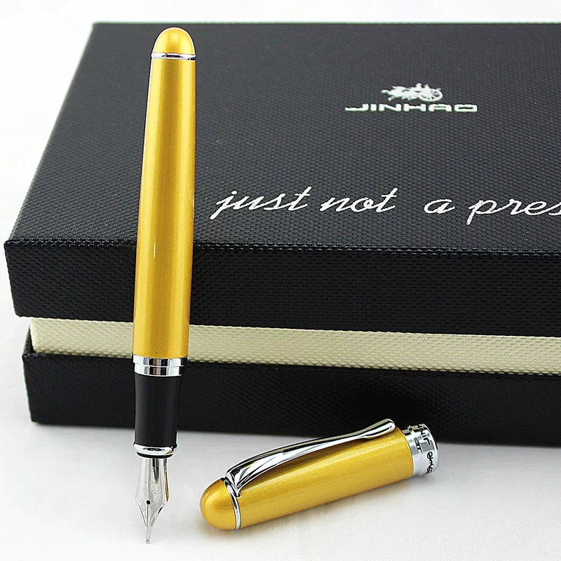JINHAO 750 перо с широким основанием авторучка Золотые пески канцелярские школьные