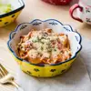 MDZF Ceramic Cherry Bowl Fruit Salad Bowl Heart Round Shape Breakfast Rice Tableware For Kids Cutlery Dessert Noodles Bowl 4