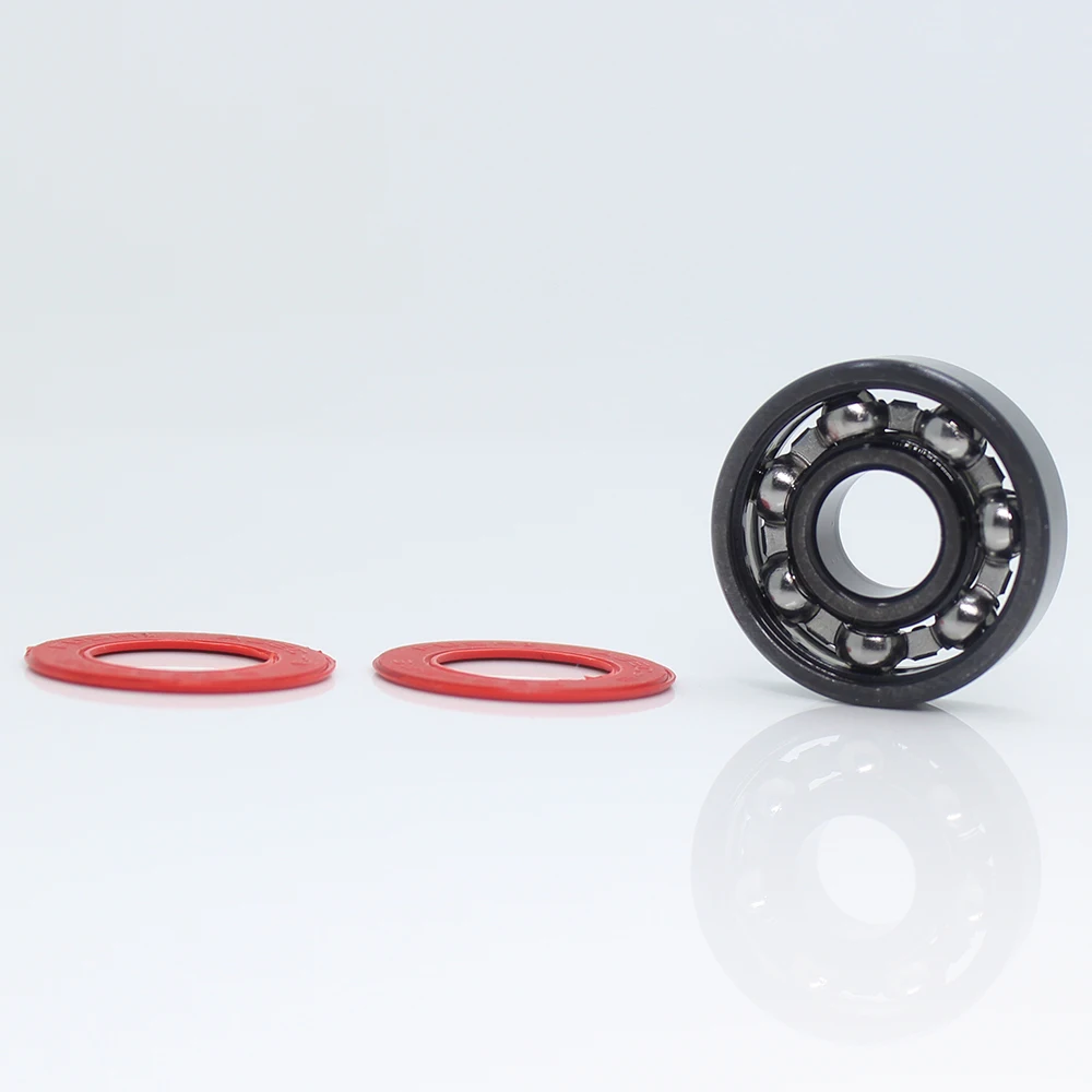 16Pcs ABEC9 608 2RS Inline Roller Skate Wheel Bearing 608 RS Anti Rust Skateboard Ball Bearings 608RS Red Sealed 8x22x7 mm Shaft