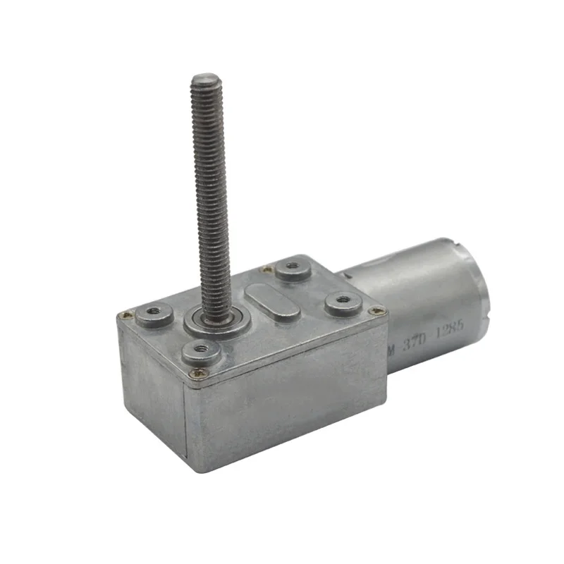 Verme Silencioso Alto do Torque 6v 12v 24v da C.c. Alinhou o Motor da Engrenagem do Sem-fim do Eixo do Parafuso da Ligação de mm de 150 mm o
