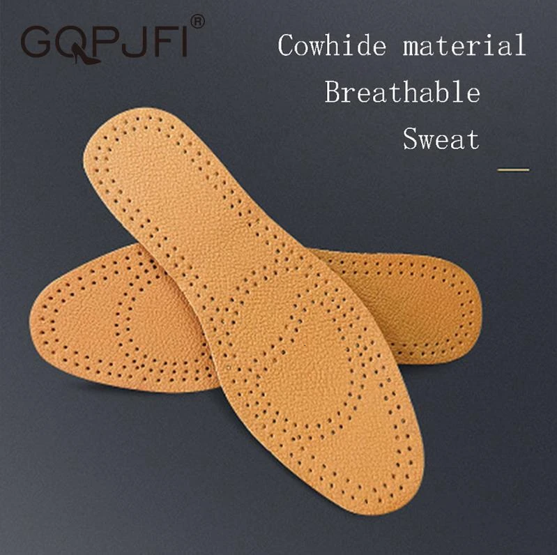 Стельки унисекс из натуральной кожи можно резать амортизирующие дезодорирующие