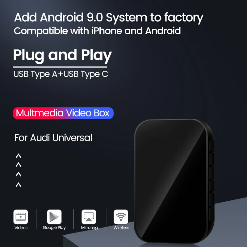 NaviFly For Apple CarPlay Box 4GB+32GB Universal Car Android Multimedia Box Wireless Mirror Link Plug and Play Auto TV Box