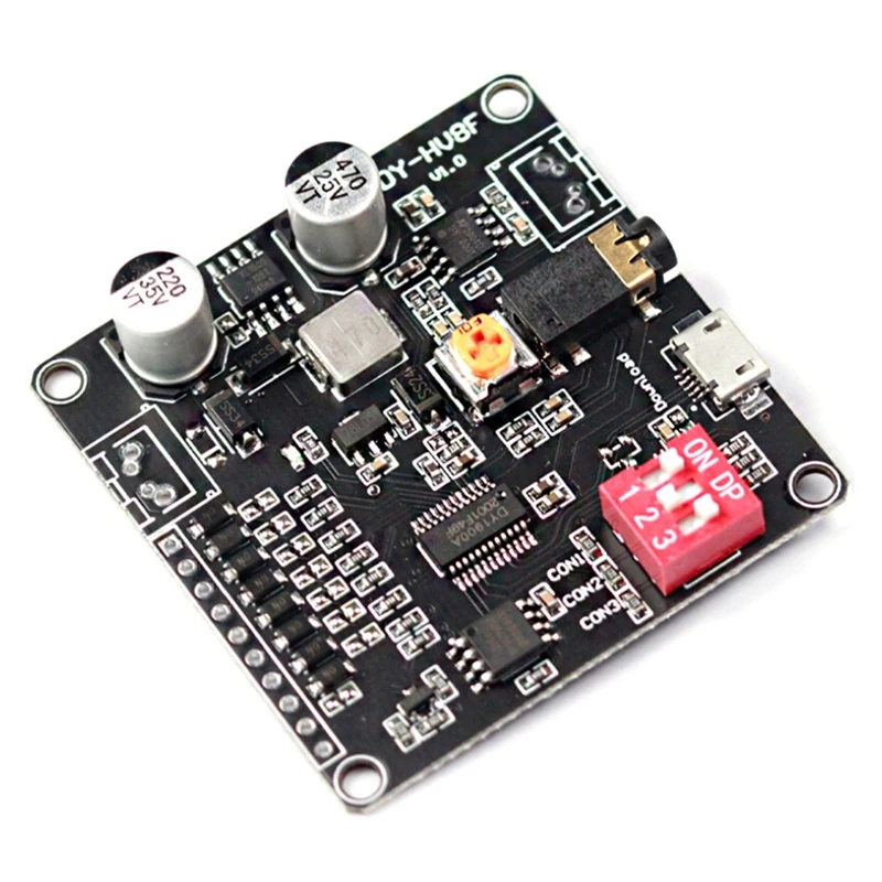 DY HV8F 12V/24V Trigger Serial Port Control 10W/20W голосовой модуль воспроизведения с флэш памятью