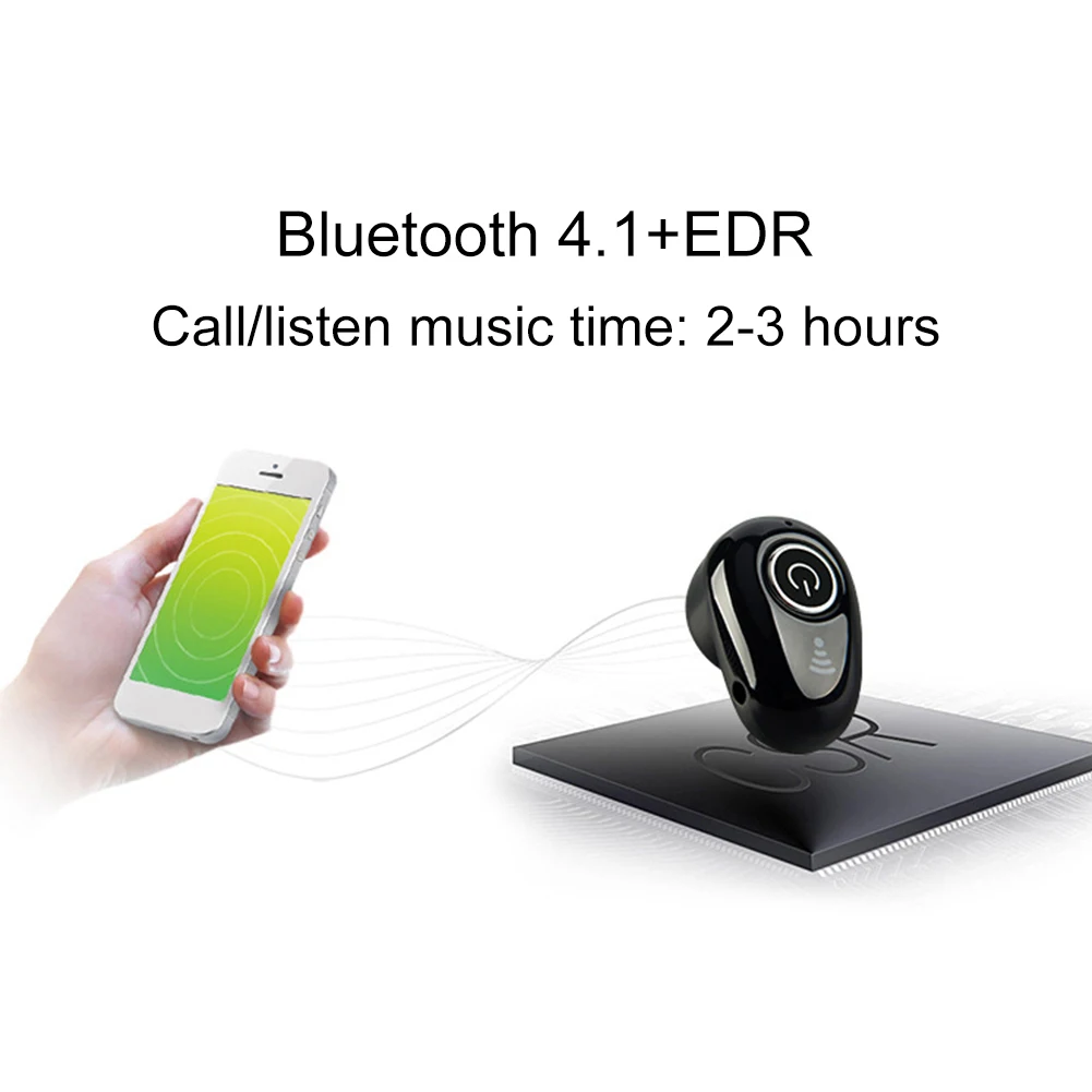 S650 Bluetooth 4,1 портативные мини-наушники с микрофоном для звонков в режиме Hands-Free для смартфонов IPhone и Android