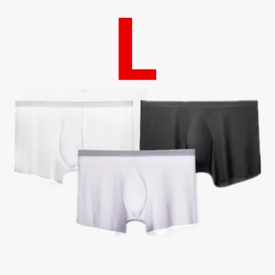 white gray black 3 шт. Xiaomi mijia ice silk Нижнее белье Мужские трусы боксеры 3D ультра-тонкие бесшовные комфортные дышащие быстросохнущие мужские трусы боксеры - Цвет: white gray black