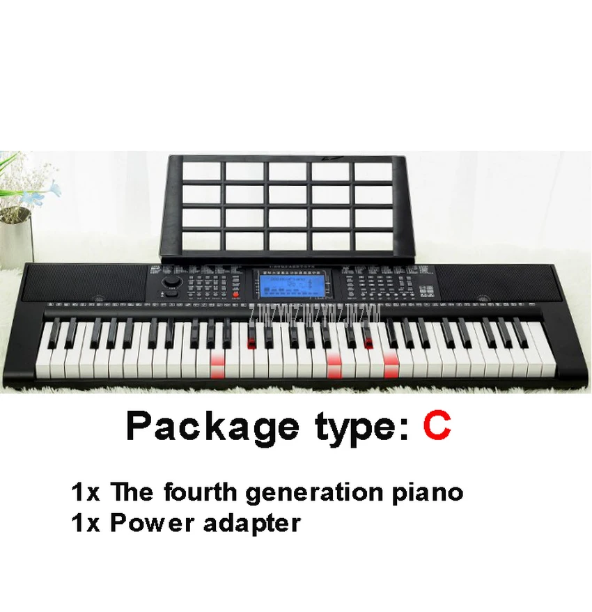 61 Ключ многофункциональное цифровое электрическое пианино музыкальная клавиатура клавишная доска для начинающих обучение электронное пианино для детей Детский подарок - Цвет: Package type C
