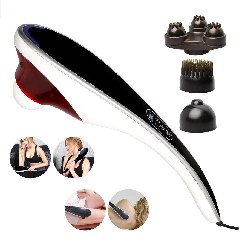 

Electric Back Massagers Percussion Deep Tissue Handheld for Neck Body Shoulders Leg Foot Pain Relief Relax - Shiatsu Infrared