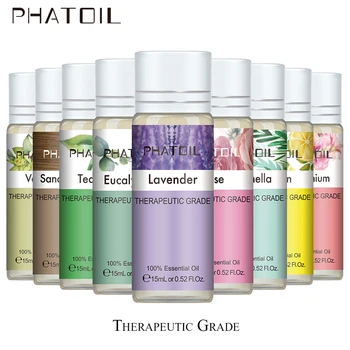 

15ML Lavender Aroma Essential Oil Diffuser Pure Essential Oils for Humidifier Rose Eucalyptus Vanilla Lemongrass Geranium Oil