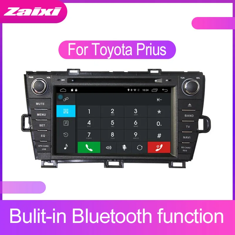 ZaiXi Android автомобильный мультимедийный плеер 2 Din WIFI GPS навигация Авторадио для Toyota