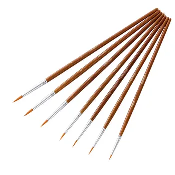 

7pcs Gift Miniature Detail Liner Gouache Professional Art Supplies Acrylic Painting Drawing Nail Students Paint Brush Set