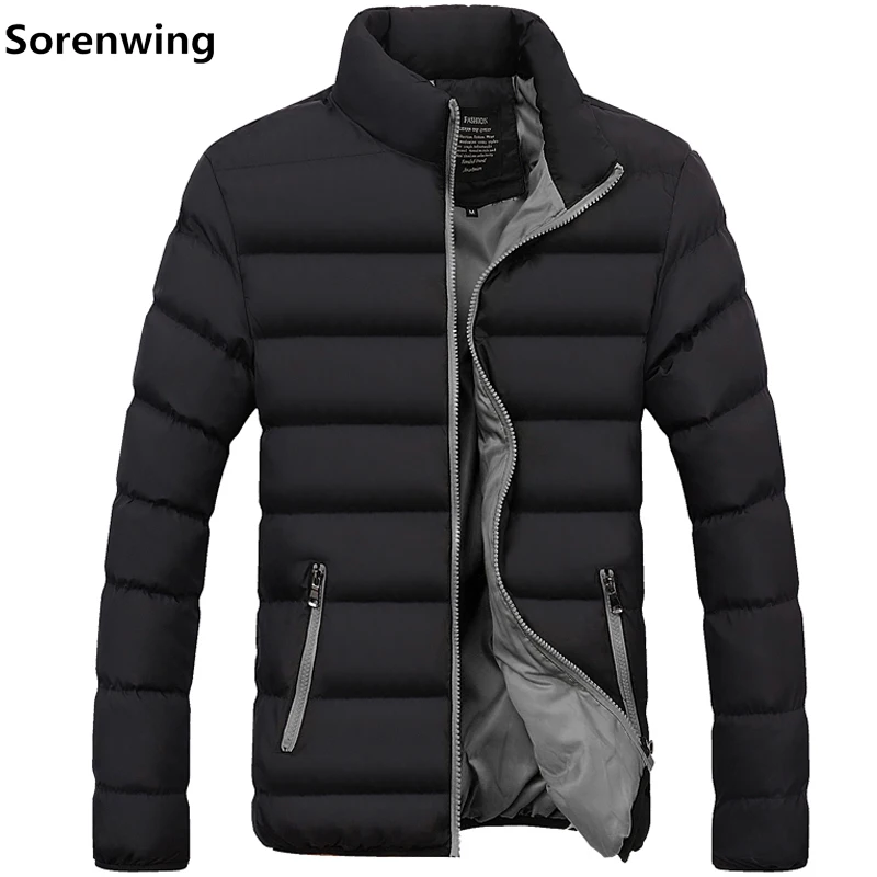 

winter jacket men 5XL Casual Thick Padded Jackets Zipper Slim Men And Women Coats Men Parka Winter Outwear Warm windbreaker 8805
