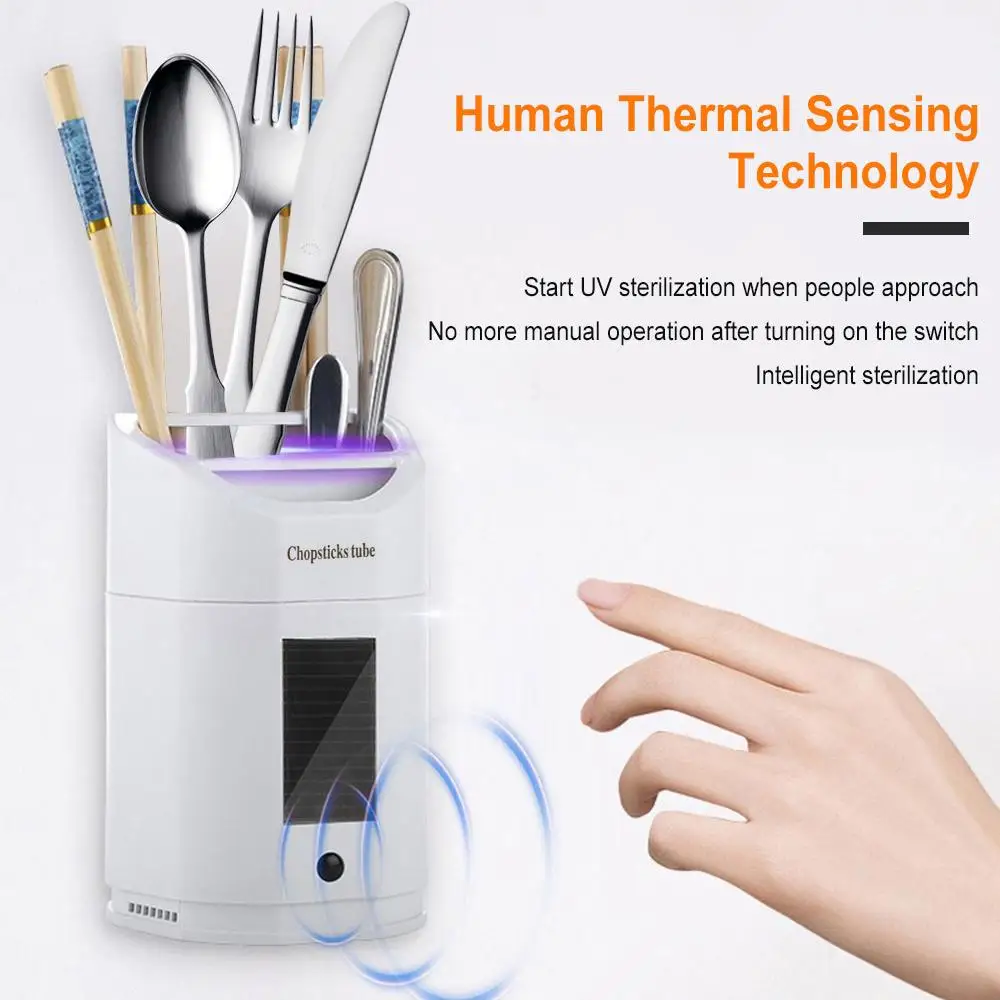 

Uv Sterilizer USB Solar Powered Disinfection Of Knife Fork smart Small Tableware sterilizer Household Protection wall-mounted