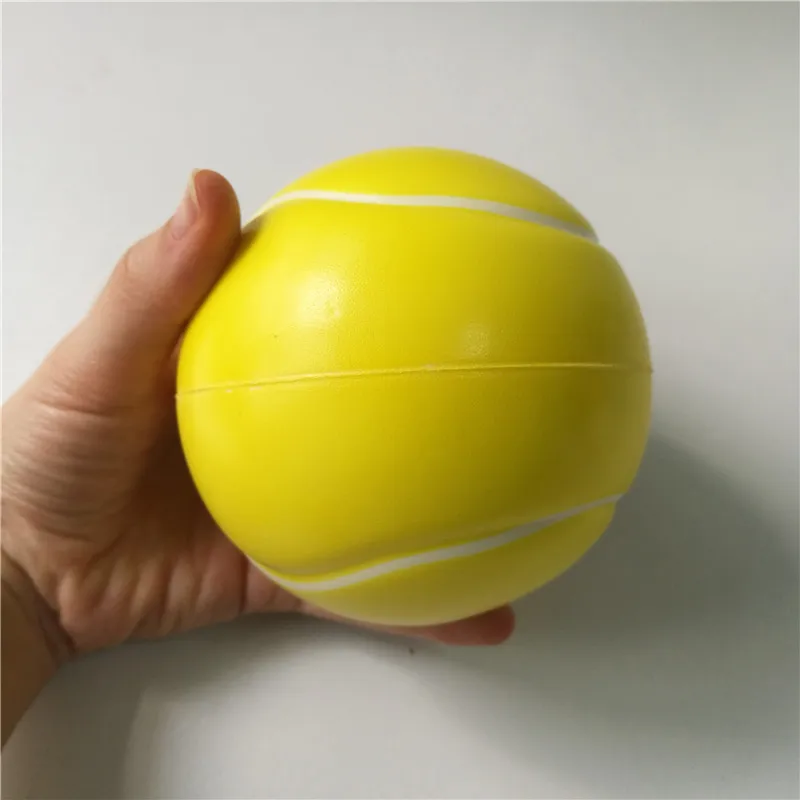 10 см сжимаются антистресс облегчение Футбол Бейсбол Баскетбол Теннис Футбол Резина PU пена мягкие игрушки мяч для мальчиков Дети