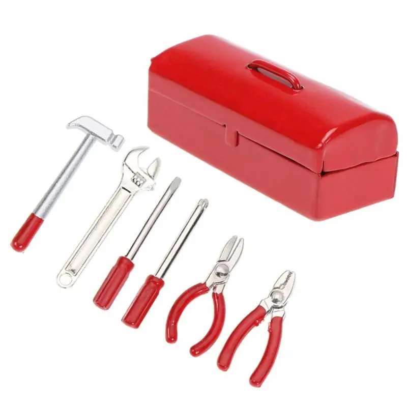 

6pcs/Set Mini Hammer Wrench Tools Box RC Crawler Car Simulation Accessories