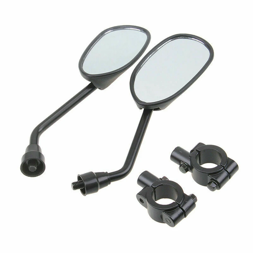 

Motorcycle Scooter Rear Side Rear View Mirror +Bracket Holder Clamp Rotatable