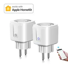 Ue homekit inteligente wi fi plug adaptador 16a controle de voz remoto tomada tempo, compartilhar dispositivo trabalho apple homekit para ios