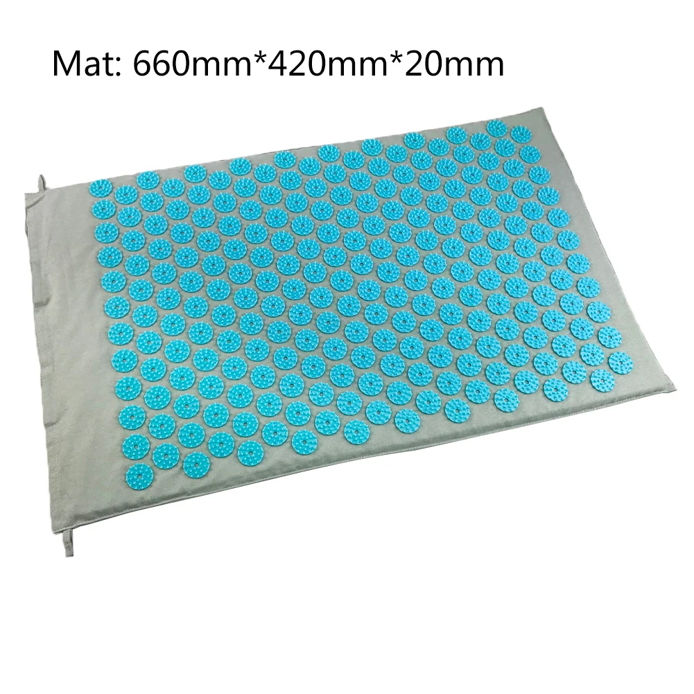 Portable Spike Acupressure Massager Mat Back Body Relaxation Stress Pain Relief Health Care Yoga Mat Acupuncture Mat Pillow - Цвет: Only Mat