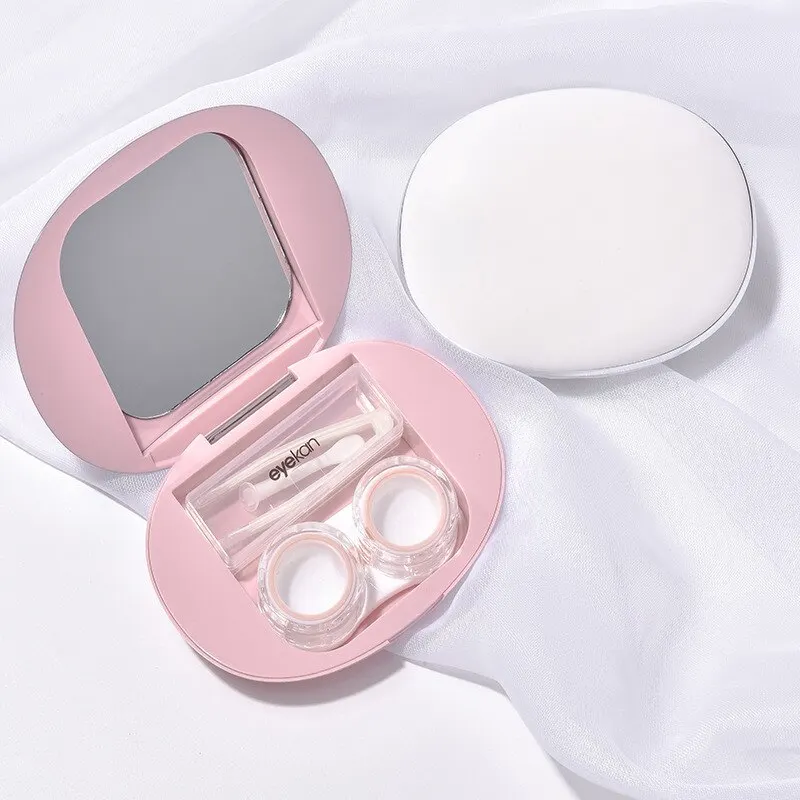 Magnetic Attraction Mellow Cobblestone Shape Contact Lenses Case Contact Lens Partner Case