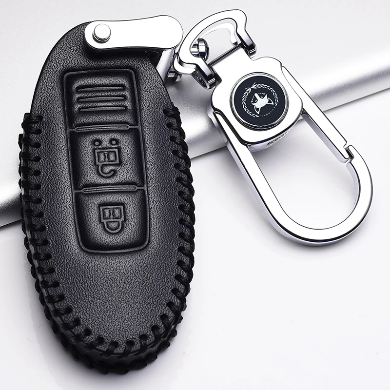 

leather Shell Car Remote Key Cover Case For Nissan Qashqai J10 J11 X-Trail t31 t32 kicks Tiida Pathfinder Murano Note Juke