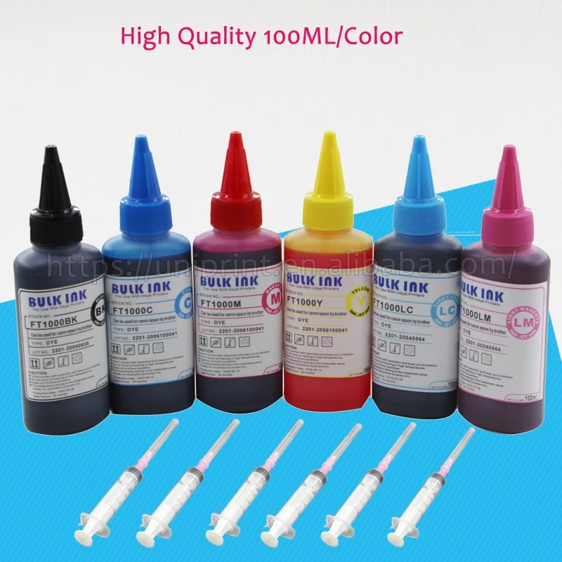 600ML Universal Refill Ink for Epson XP-750 XP-760 XP-850 XP-860 XP-950 xp-960 XP-55 xp-970 XP-8500 XP-8600 XP-8605 printer ink