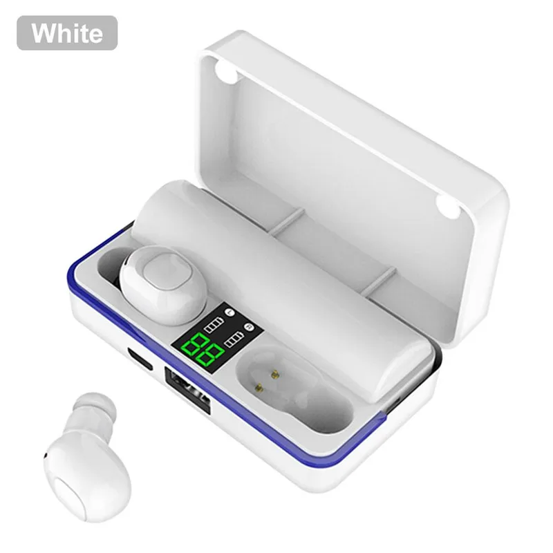 Tkey W12 Беспроводная Bluetooth 5,0 гарнитура TWS Мини спортивная стереогарнитура портативная зарядная коробка беспроводные музыкальные Bluetooth наушники - Цвет: White