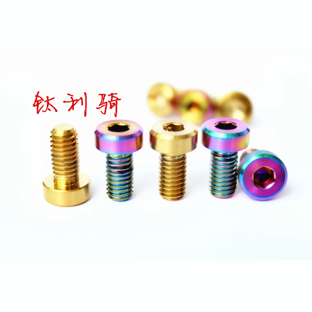 M6 x 12 мм Ti/Golden/Rainbow GR5 болты из титанового сплава для топливного бака мотоцикла |