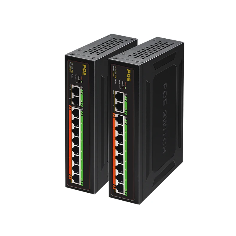 Коммутатор PoE 48 В 4 8 16 портов 100 Мбит/с гигабитный IEEE 802 3 af/at 250 м коммутатор ethernet для