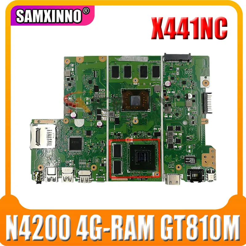 Akemy X441NC материнская плата для Asus X441N F441N A441N оригинальная N4200 4G-RAM GT810M | Компьютеры и