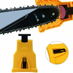 Affûteur de dents de scie à chaîne Portable, affûteur de dents de scie à chaîne jaune avec 5 pierres à aiguiser 