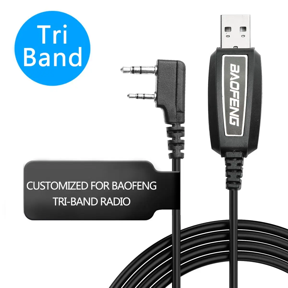 Genuine ABBREE PL2303 Tri-Band USB Programming Cable For Two Way radio UV-5R III BF-R3 UV-9S AR-F5 Ham Portable Walkie Talkie | Мобильные