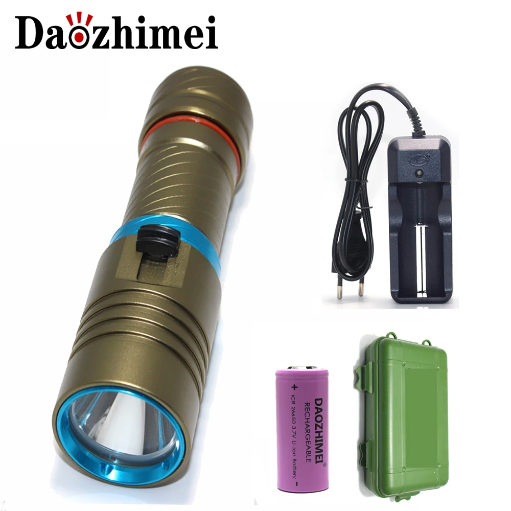 Lampe Torche LED CIVICTOR Haute Puissance - étanche IPX8, Compatible 18650/CR123A