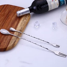 25 см/32 см нержавеющая сталь Коктейльная барная ложка спиральный напиток миксер ложка-мешалка