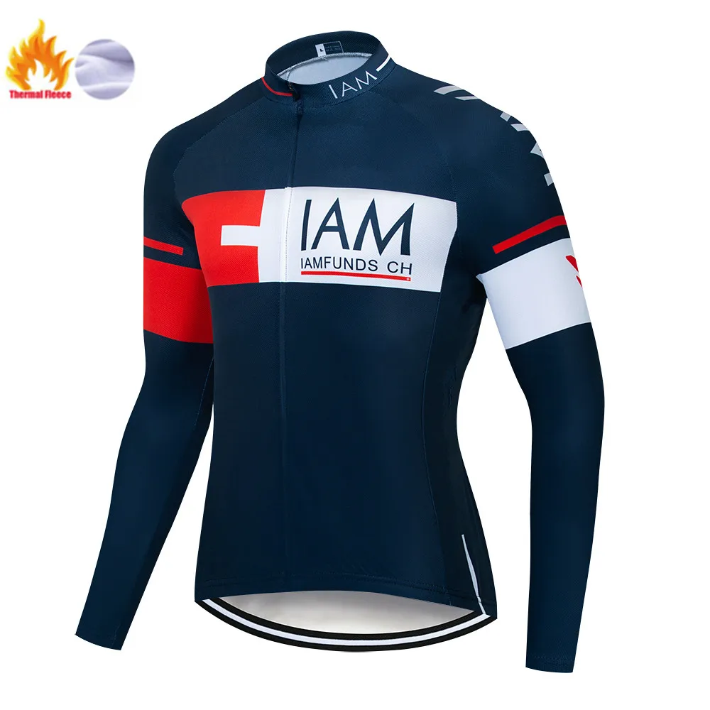 Winter jersey Ropa ciclismo теплый зима Термальность флис велосипедная одежда Для Мужчин's Велоспорт Джерси костюм для прогулок верховой езды на велосипеде, MTB Костюмы комбинезон, комплект - Цвет: Winter jersey