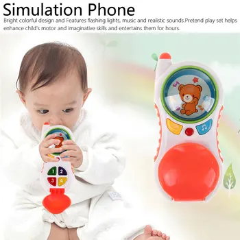 

baby funny toys with sound and light Child music phone Learning Study Baby cell phone toys Educational toy promotion