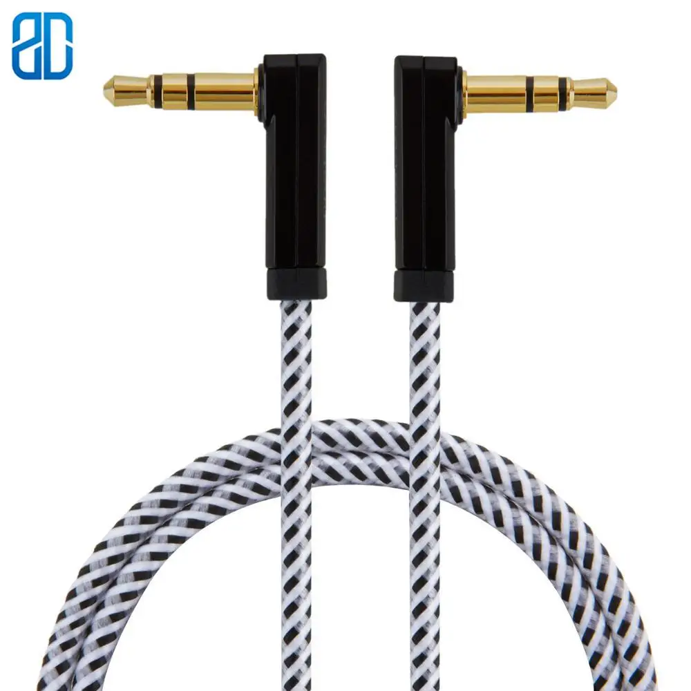 

Angle Audio Cable Double 90 Degree 3.5MM Male to Male Auxiliary Stereo Cord Compatible iPhone Tablets Headset Headphone PC