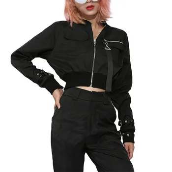 

Women 2 Piece Outfits, Solid Color Zip up Windbreaker Bomber Jacket Tops, Long Pants Tracksuit Sweatsuit