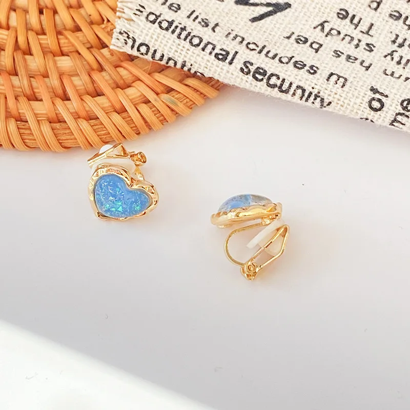 Ear Clip Earrings No Hole Heart Clip Without Piercing Minimalist