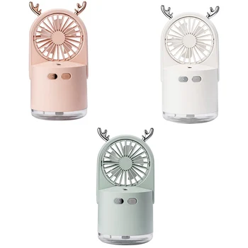 

Portable USB Fan with Air Diffuser Cooler Mini Fan Desk Desktop Fan Humidifier