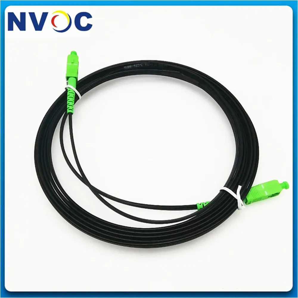 5 шт./лот, Крытый 20 м волоконно-оптический кабель патч-корд, SM, 1 ядро, G657A1, два стальных провода SC/APC в SC/APC SX волоконно-оптический джемпер
