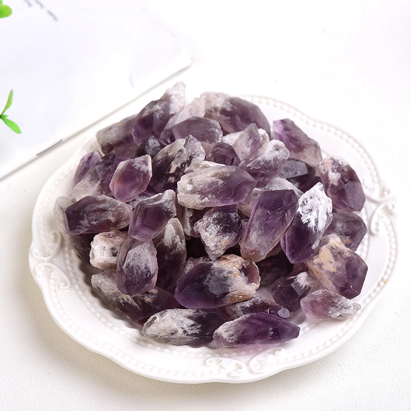 thumbnail image 1 of 1 pieza de espécimen de minerales de cuarzo de cristal natural, amatista, cuarzo rosa, forma irregular, piedra de roca rugosa, curación Reiki, decoración del hogar, 1 of 5