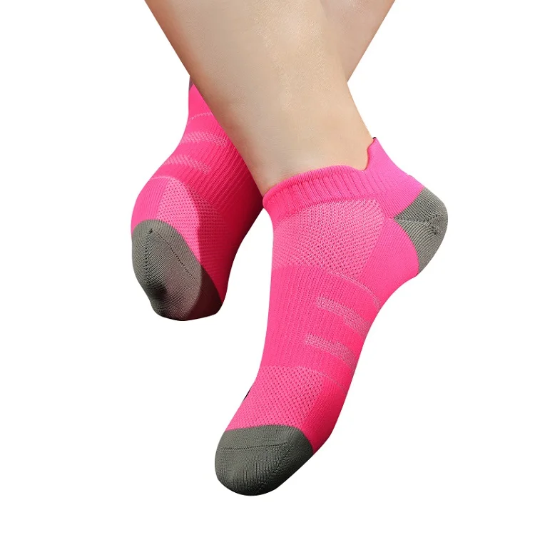 Профессиональные спортивные безбортные носки Для женщин Для мужчин Марафон Стретч Колготки чулочно-носочные изделия на открытом воздухе марафон бег Пеший Туризм беговая Обувь Аксессуары - Цвет: RED WOMEN