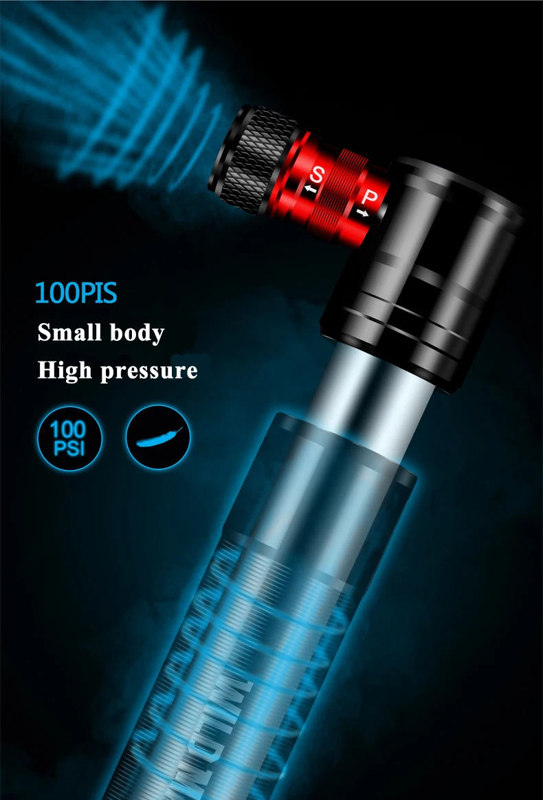 WILD MAN Mini 100 PSI MTB велосипедный насос Schrader Presta велосипедный клапан насосы ручной воздух Сверхлегкий сплав Велоспорт шин шаровой надувной насос